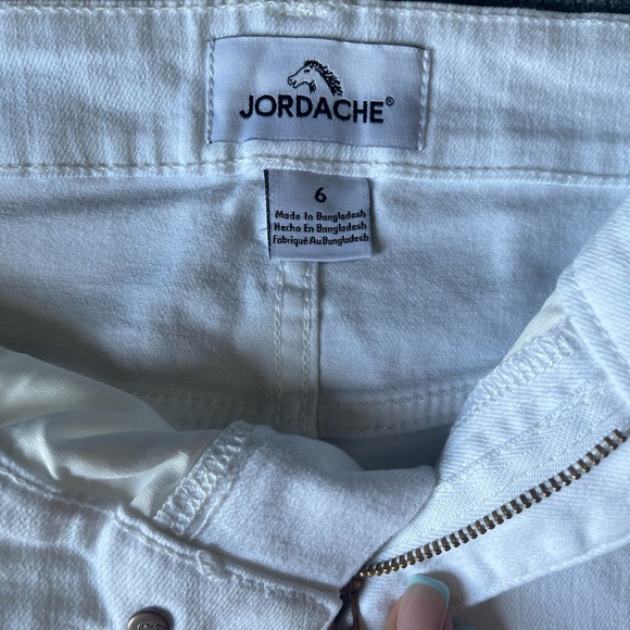 WHITE MEDIUM LENGTH JEAN SKIRT SIZE 6 - Picture 3 of 5